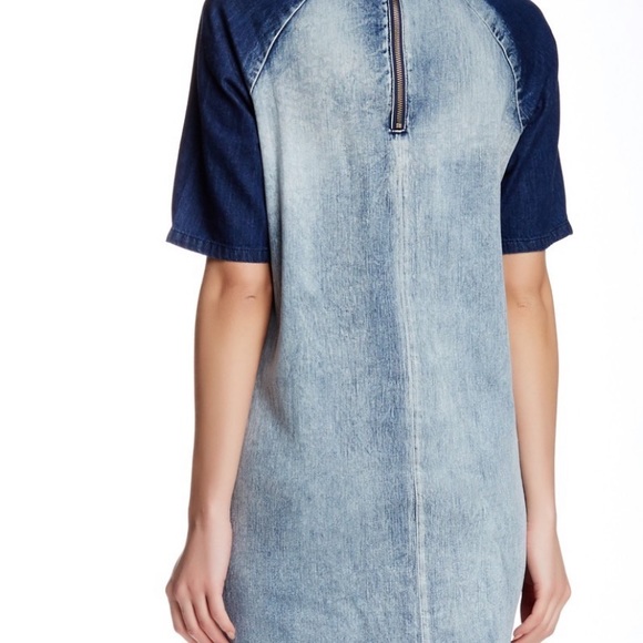 Harlow & Graham Denim Colorblock Dress - Picture 2 of 6